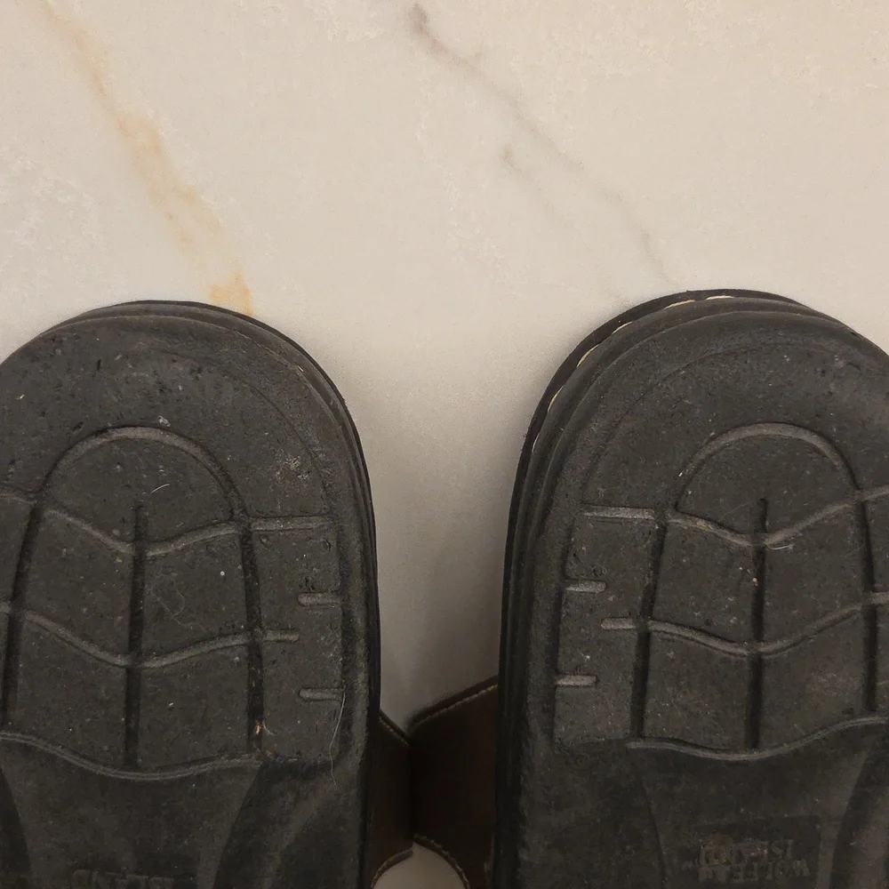Wolfe Island Men's Brown Leather Sandals Size 11